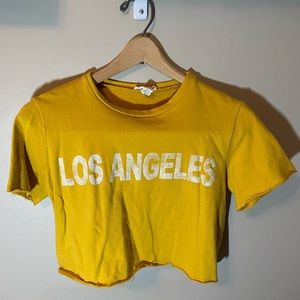 Yellow crop top